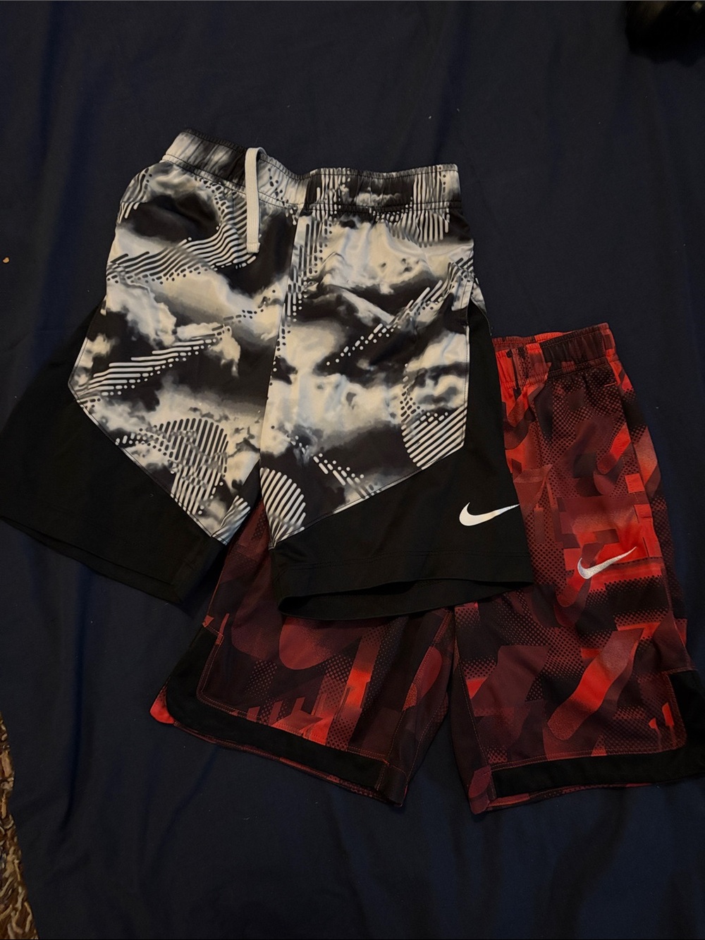 Nike Kids' Shorts Two-Pack - Black/White & Red